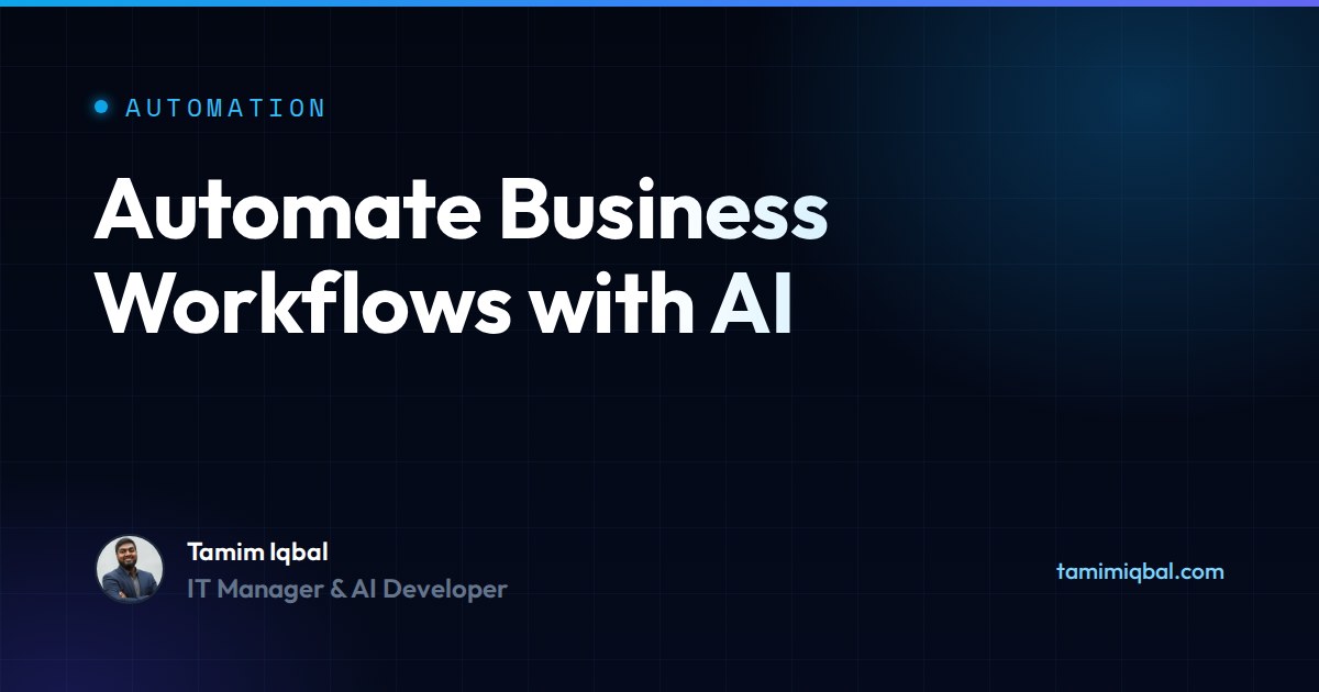 AI Workflow Automation for Businesses: A 2026 Guide