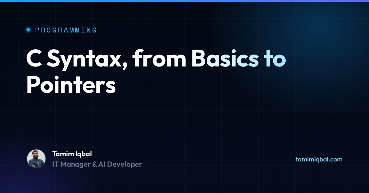 C Language Syntax: A Complete Reference for CSE Students
