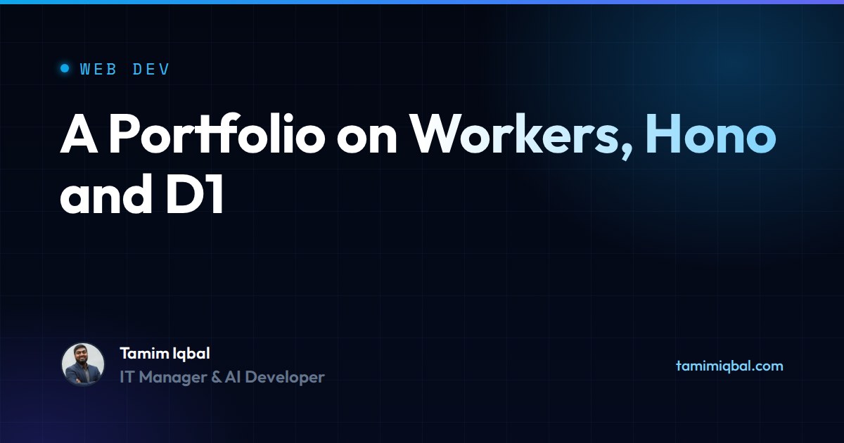Cloudflare Workers, Hono and D1: How This Site Is Built