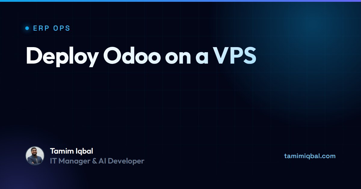 Deploy Odoo on VPS with PostgreSQL: 2026 Production Guide