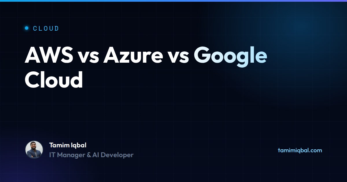 AWS vs Azure vs Google Cloud in 2026: An IT Manager's Comparison